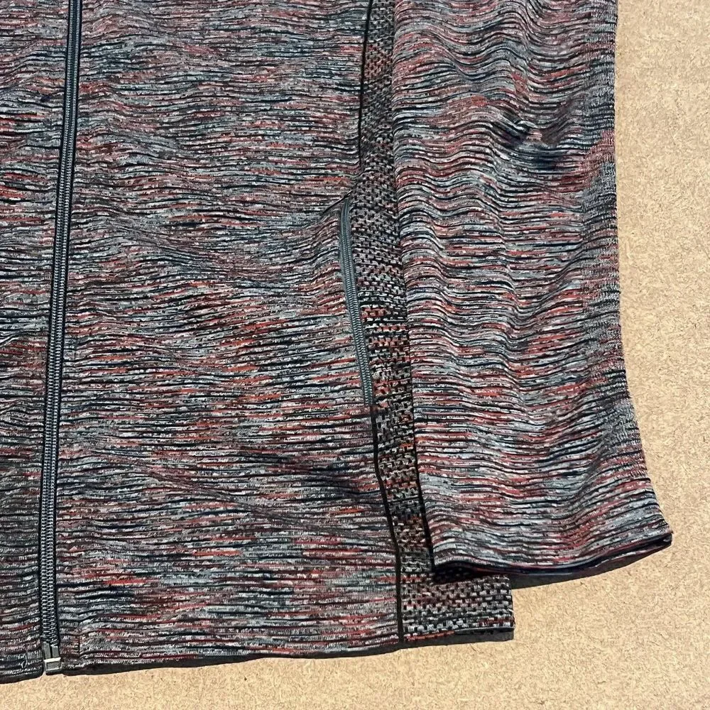Athletica Running Hoodie Women S/M‎ Gray Blue Red Lightweight Gym Performance